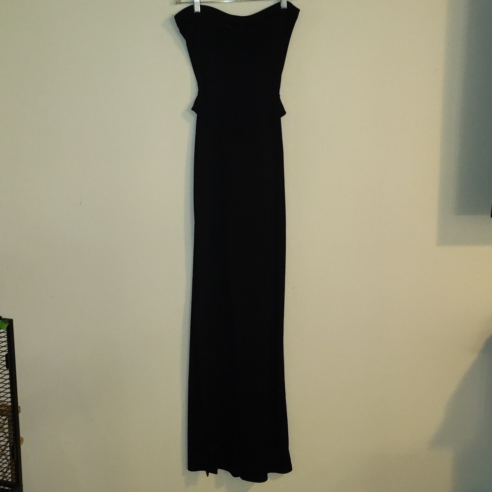 White House Black market jumper romper size large wide leg strapless